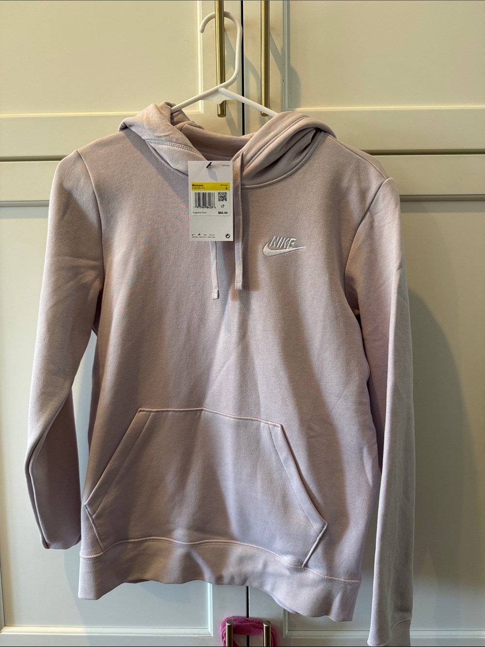 Nike Dusty Pink Pullover Hoodie with Embroidered Logo small bnwt